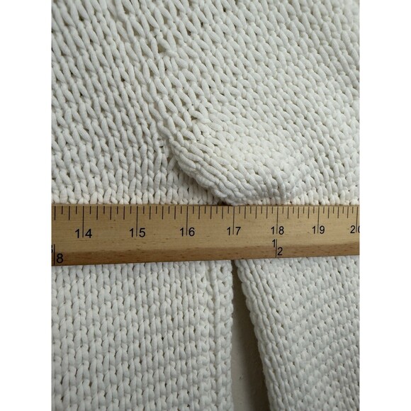 Reset R Label Breezy Sweater Sz Small Chalk White Knit Long Sleeve Cotton Blend - Picture 5 of 6